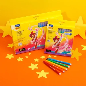 Hộp bút lông 12/ 24 màu rửa được - Washable Brush Fiber Pen Thiên Long Colokit - Nhân vật Futy Akooland thế giới học cụ thần kỳ 15 Hop but long 12 24 mau rua duoc 08
